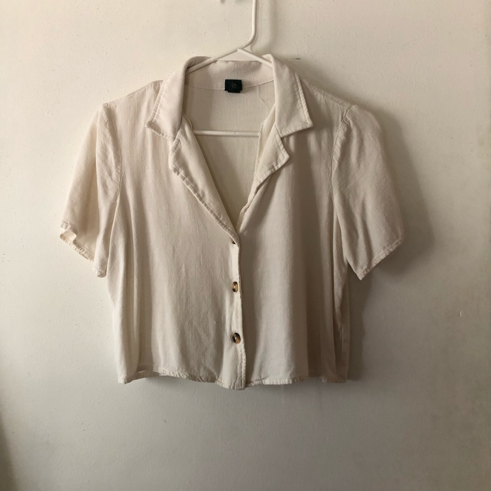 Wild Fable Button Up Crop